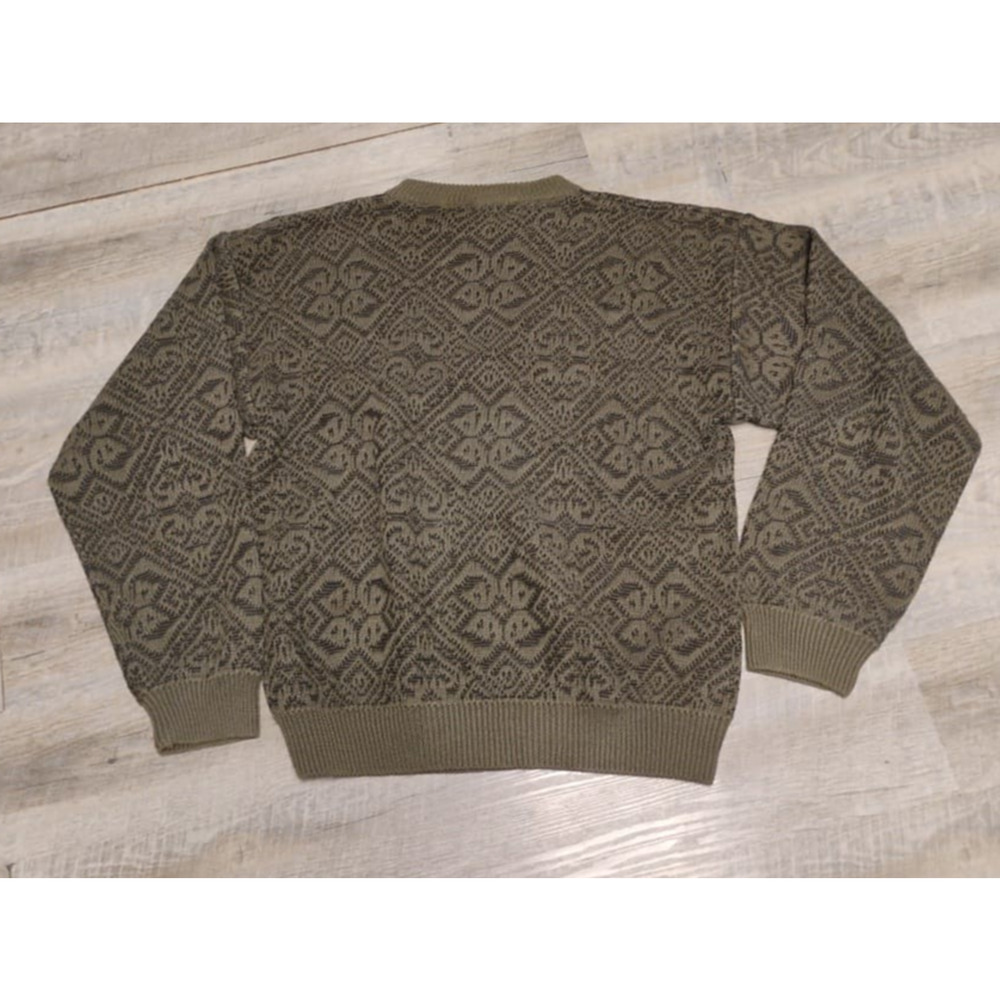 Vintage 90s Sweater Graphix Men’s X-Large Knit Sweater Pullover olive green